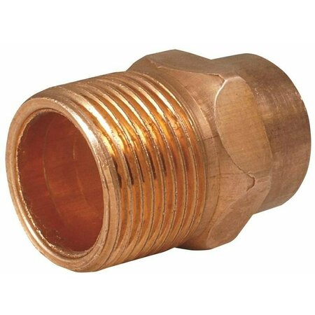 ELKHART Epc 104 Series Pipe Adapter, 1/4 In, Sweat X Mnpt, Copper 30290